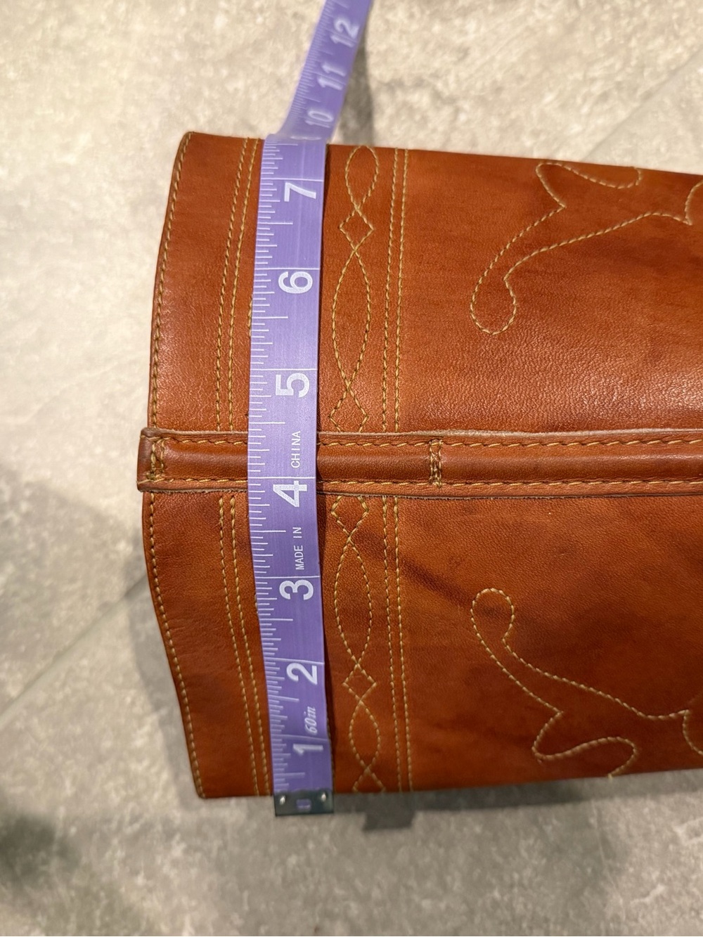 HTF Vintage Frye Campus Boot Marbled Horse Saddle Brown w Stitching 77370 Size 9 - Picture 8 of 9